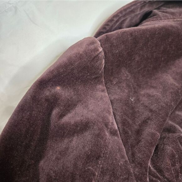 ANTHROPOLOGIE Elevenses Y2K archive waxwing brown velvet peplum crop jacket 4 - Picture 7 of 11